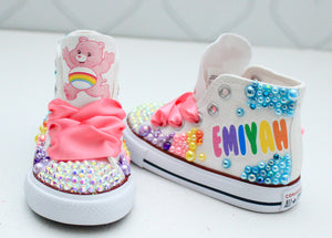 Care Bear shoes- Care Bear bling Converse-Girls Care Bear Shoes-Care Bear Converse