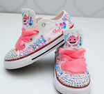 Load image into Gallery viewer, Baby shark shoes- Baby shark bling Converse-Girls Baby shark Shoes-
