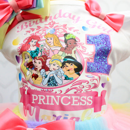 Princess tutu set- Princess outfit-Princess dress-Princess birthday(deluxe)