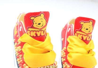 Winnie the pooh shoes- Winnie the pooh bling Converse-Girls Winnie the pooh Shoes-Winnie the pooh converse