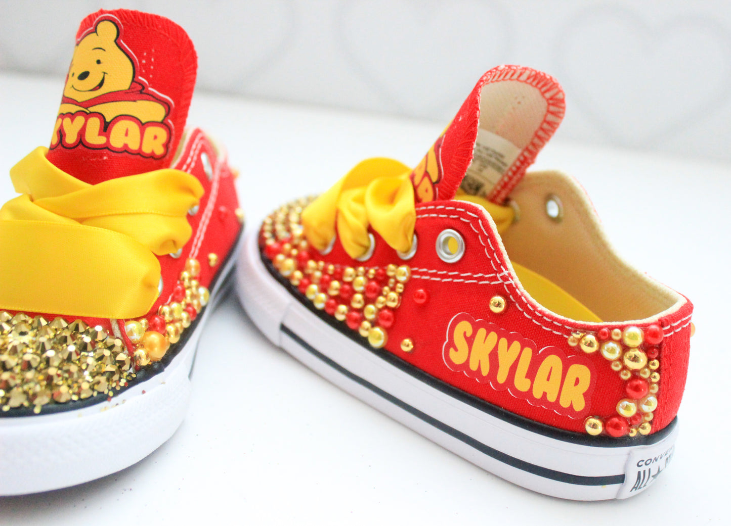 Winnie the pooh shoes- Winnie the pooh bling Converse-Girls Winnie the pooh Shoes-Winnie the pooh converse