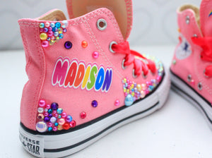 Jojo Siwa shoes-Jojo Siwa bling Converse-Girls Jojo Siwa Shoes-Jojo Siwa Converse