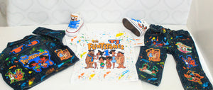 The Flintstones boys outfit -The Flintstones Denim Set-Boys The Flintstones denim set- The Flintstones Birthday outfit