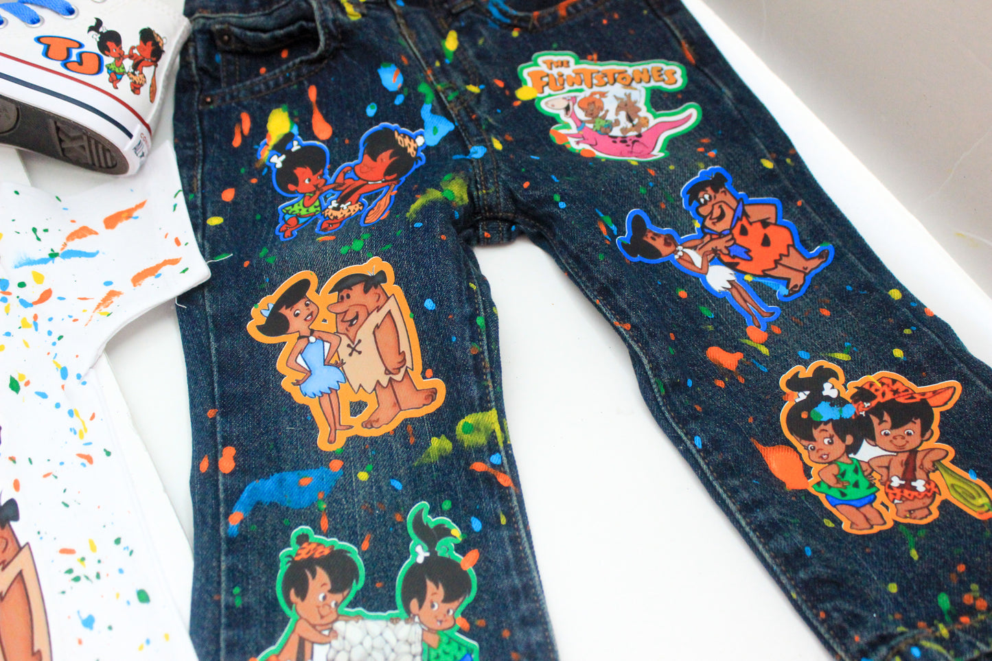 The Flintstones boys outfit -The Flintstones Denim Set-Boys The Flintstones denim set- The Flintstones Birthday outfit