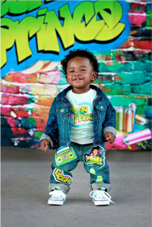 Fresh prince boys outfit - Fresh prince Denim Set-Boys Fresh prince boys denim set- Fresh Prince Birthday outfit