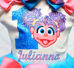 Load image into Gallery viewer, Abby Cadabby tutu set-Abby Cadabby tutu set-Abby Cadabby outfit-Abby Cadabby ribbon trim set

