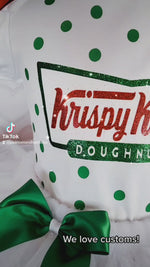 Load and play video in Gallery viewer, Krispy Kreme tutu set- krispy kreme outfit- krispy kreme dress-krispy kreme birthday
