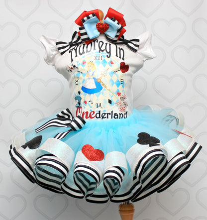 alice in wonderland first birthday dress Alice in Wonderland 1st Birthday Outfit
