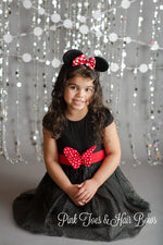 Load image into Gallery viewer, Black Sparkle Minnie Dress-Ready To Ship
