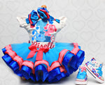 Load image into Gallery viewer, Blues Clues tutu set-Blues clues outfit-Blues Clues birthday-Blues Clues Dress
