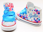 Load image into Gallery viewer, Blues Clues shoes- Blues Clues bling Converse-Girls Blues Clues Shoes-Blues Clues Converse
