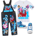 Load image into Gallery viewer, Blues Clues overalls- Blues Clues outfit-Blues Clues birthday shirt-Blues Clues birthday outfit
