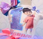 Load image into Gallery viewer, Monsters inc tutu set-Monsters inc tutu -Monsters inc outfit-Monsters inc birthday-Boo tutu set
