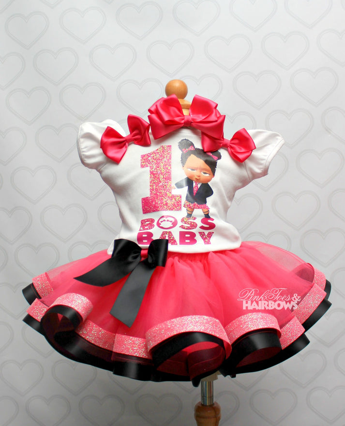 Boss Baby tutu set-Boss Baby outfit-Boss Baby dress – Pink Toes & Hair Bows