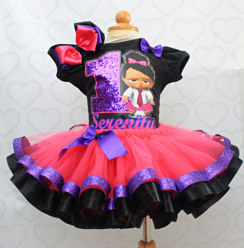 Boss Baby tutu set-Boss Baby outfit-Boss Baby dress – Pink Toes & Hair Bows