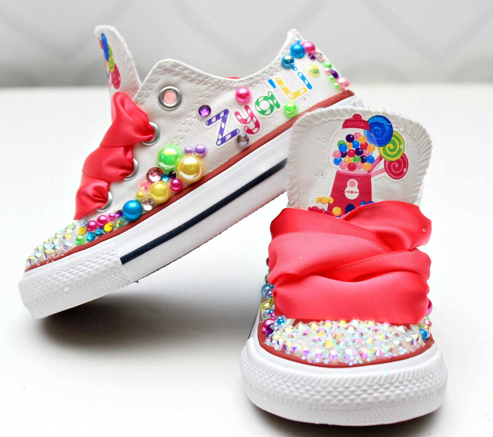 Candy Land shoes- Candy Land bling Converse-Girls Candy Land Shoes