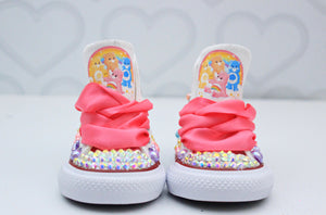 Care Bear shoes- Care Bear bling Converse-Girls Care bear Shoes-Care Bear shoes