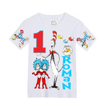 Load image into Gallery viewer, Cat in the Hat overalls-Cat in the Hat outfit-Cat in the Hat birthday shirt-Cat in the Hat birthday outfit
