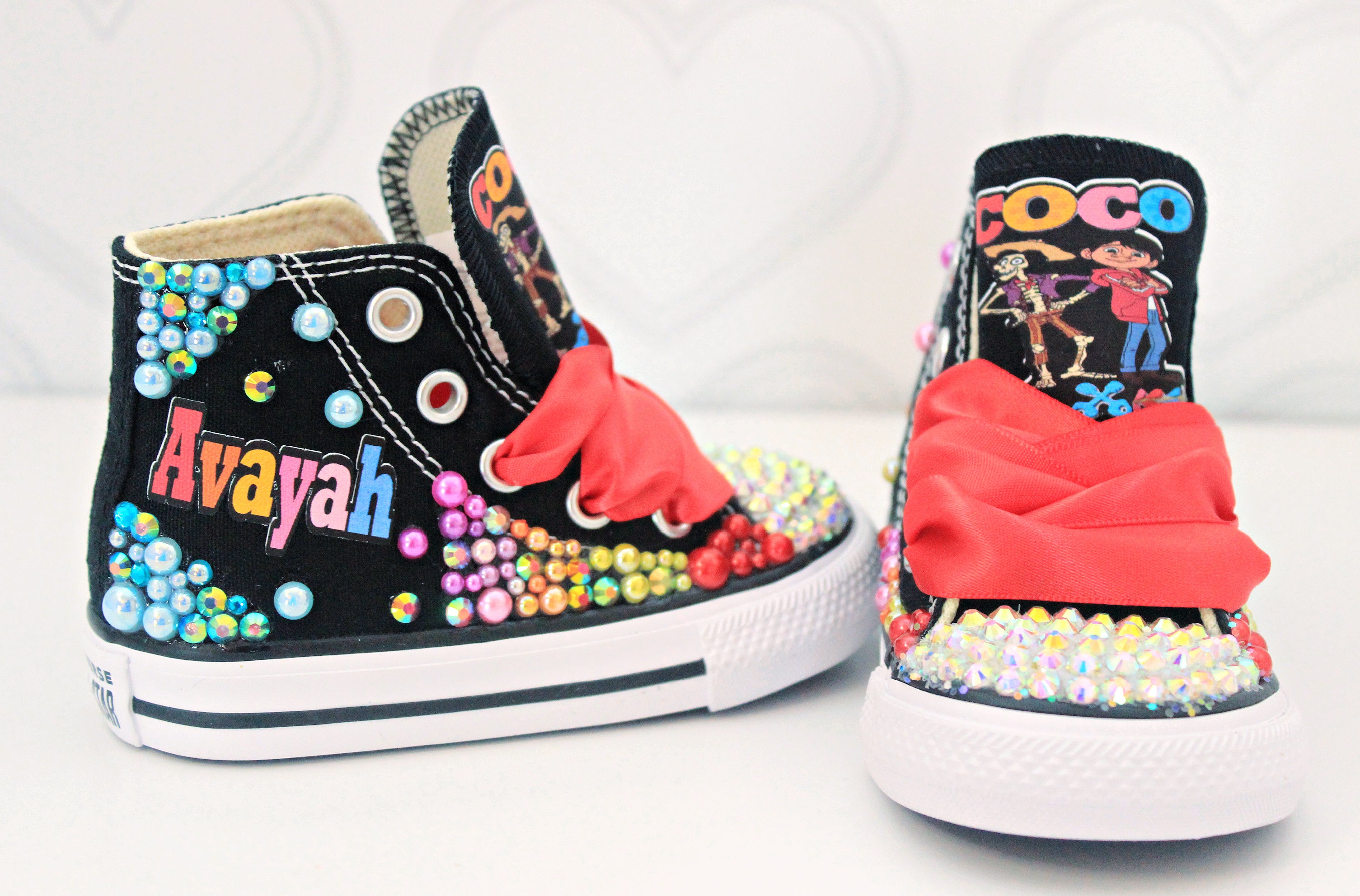 Coco shoes- Coco bling Converse-Girls coco Shoes-Coco Converse – Pink ...