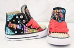 Load image into Gallery viewer, Coco shoes- Coco bling Converse-Girls coco Shoes-Coco Converse

