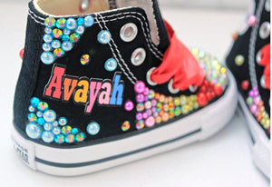 Coco shoes- Coco bling Converse-Girls coco Shoes-Coco Converse