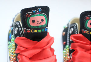 Cocomelon shoes- Cocomelon bling Converse-Girls Cocomelon Shoes-Cocomelon Converse
