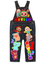 Load image into Gallery viewer, Cocomelon Overalls- Cocomelon Birthday Overalls- Cocomelon Birthday outfit
