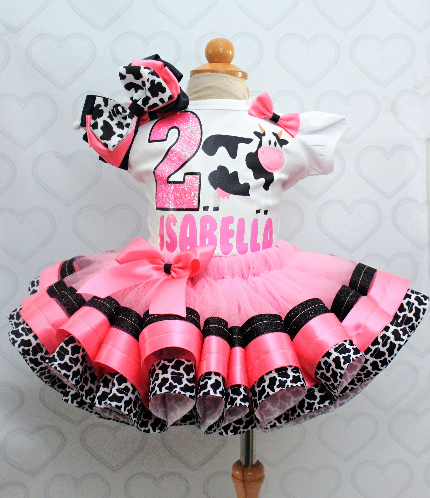 Cow tutu set-Cow outfit-Cow birthday outfit- cow birthday