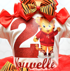 Daniel Tiger tutu set-Daniel Tiger outfit-Daniel Tiger dress