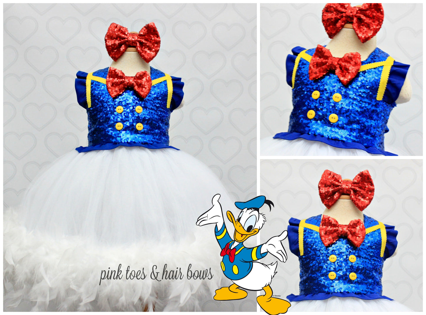 Donald Duck Tutu dress- Donald Duck tulle dress- Donald Duck dress- Donald Duck costume