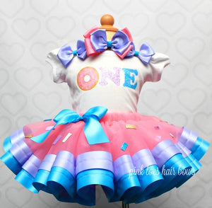 Donut Tutu set-  Donut outfit-Donut dress- donut tutu
