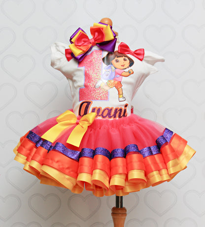 dora birthday party dress DORA BIRTHDAY Dress Custom Size