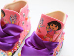 Load image into Gallery viewer, Dora the explorer shoes- Dora the explorer bling Converse-Girls Dora the explorer Shoes-Dora the explorer Converse
