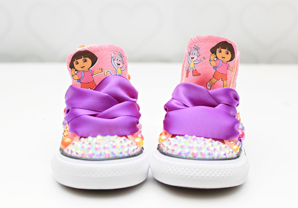 Dora the explorer shoes- Dora the explorer bling Converse-Girls Dora t ...
