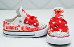 Load image into Gallery viewer, Elmo shoes- Elmo bling Converse-Girls Elmo Shoes-
