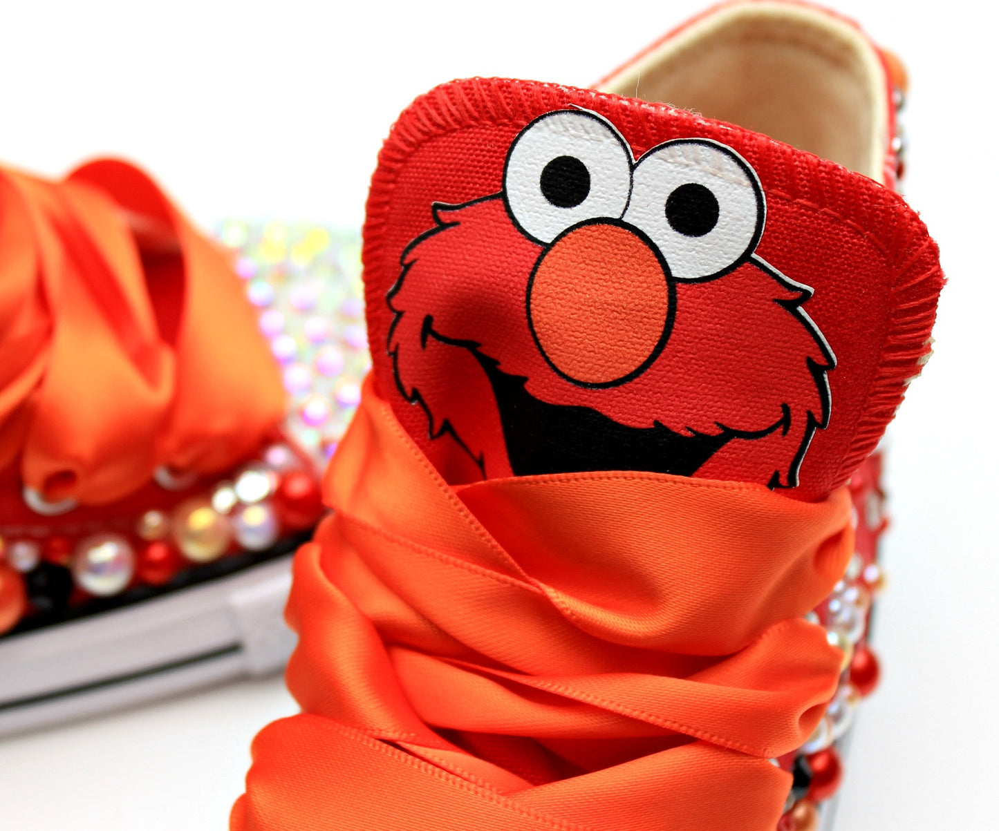 Elmo shoes- Elmo bling Converse-Girls elmo Shoes-sesame street shoes