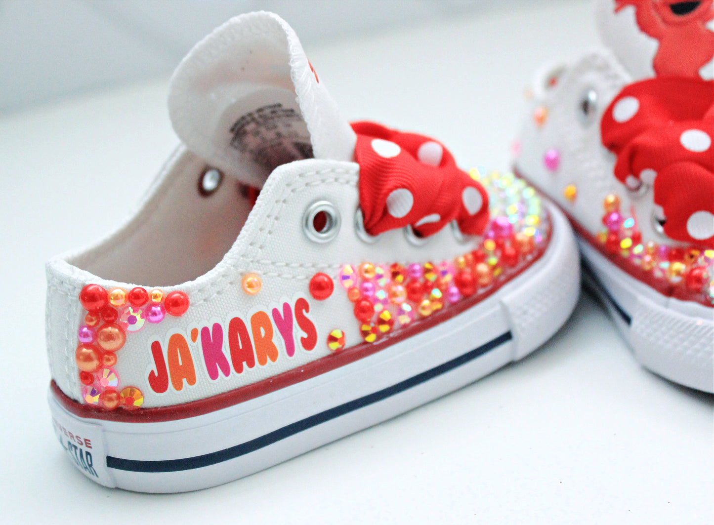 Elmo shoes- Elmo bling Converse-Girls Elmo Shoes-