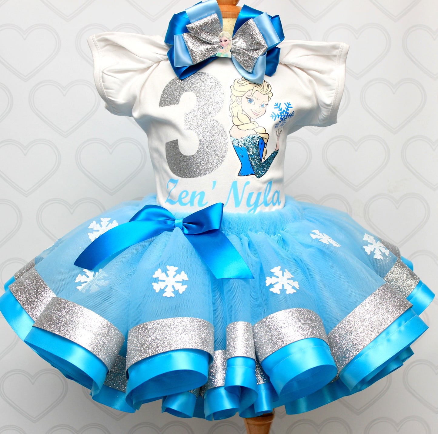 Frozen tutu set-Frozen outfit-Frozen dress-Elsa tutu set