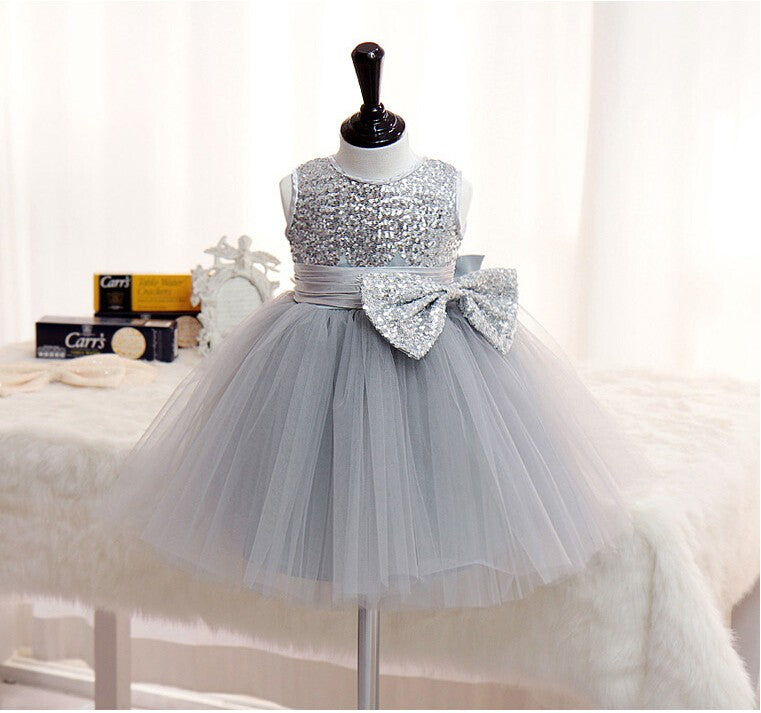 Silver Sequin Princess Dress(ready to ship)