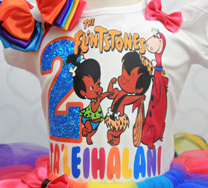 Flintstones tutu set-Flintstones outfit-Flintstones dress-Pebbles tutu set