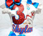 Load image into Gallery viewer, Forky tutu set-Forky outfit-Forky dress-Toy story tutu set
