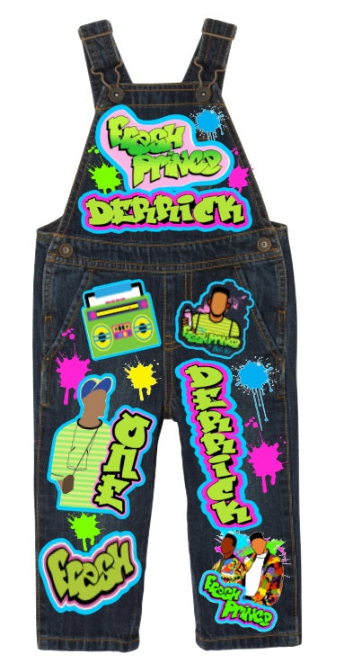 Fresh Prince overalls- Fresh Prince outfit- Fresh Prince birthday shirt- Fresh Prince birthday outfit
