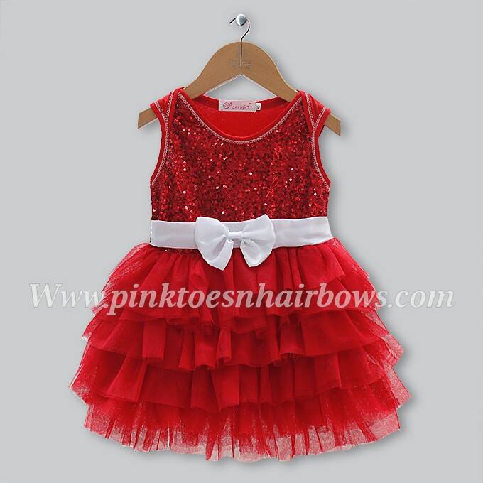 Red Glitter Tutu Cute Dress-Ready to ship