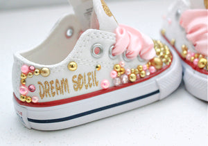 Minnie shoes- Minnie bling Converse-Girls Minnie Shoes