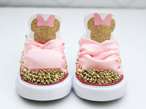 Minnie shoes- Minnie bling Converse-Girls Minnie Shoes