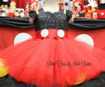 Load image into Gallery viewer, Mickey Mouse dress- Mickey Mouse tutu dress-Minnie Mouse costume-Red Minnie mouse dress
