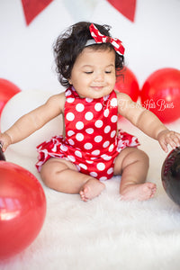 Minnie Mouse Romper-Minnie Mouse cake smash-Minnie mouse outfit-Minnie Mouse