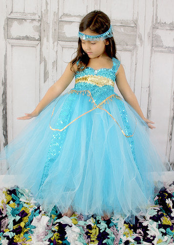 Princess Jasmine Dress- Princess jasmine costume- Princess jasmine tutu dress