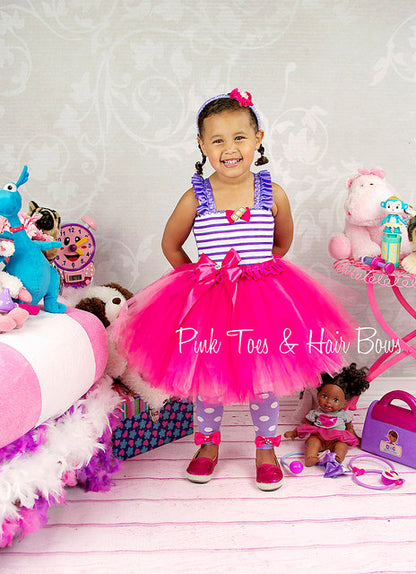 doc mcstuffins birthday dress Doc Mcstuffins Birthday Tutu Outfit: Doctor Dress, Bow - Custom Made