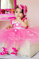 Load image into Gallery viewer, Minnie Mouse dress- Minnie Mouse tutu dress-Minnie Mouse costume-Minnie mouse birthday
